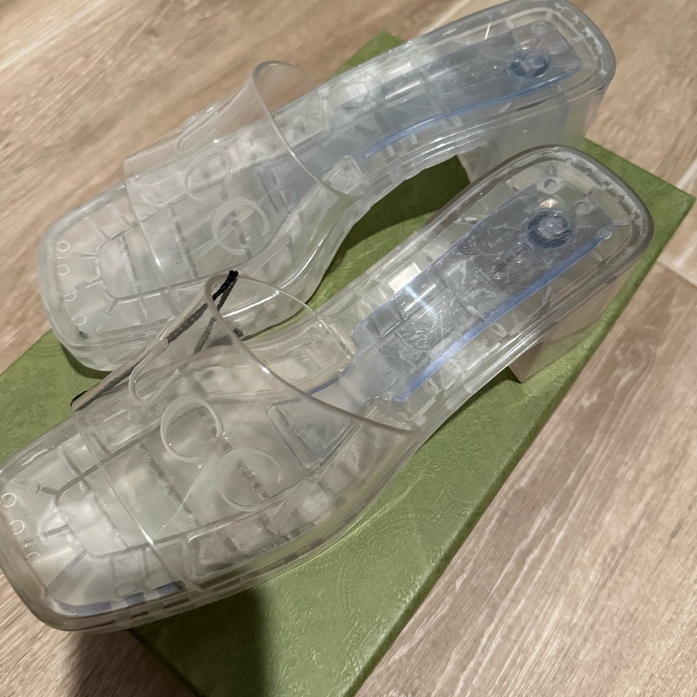 Transparent Women's Slip-On Heels
